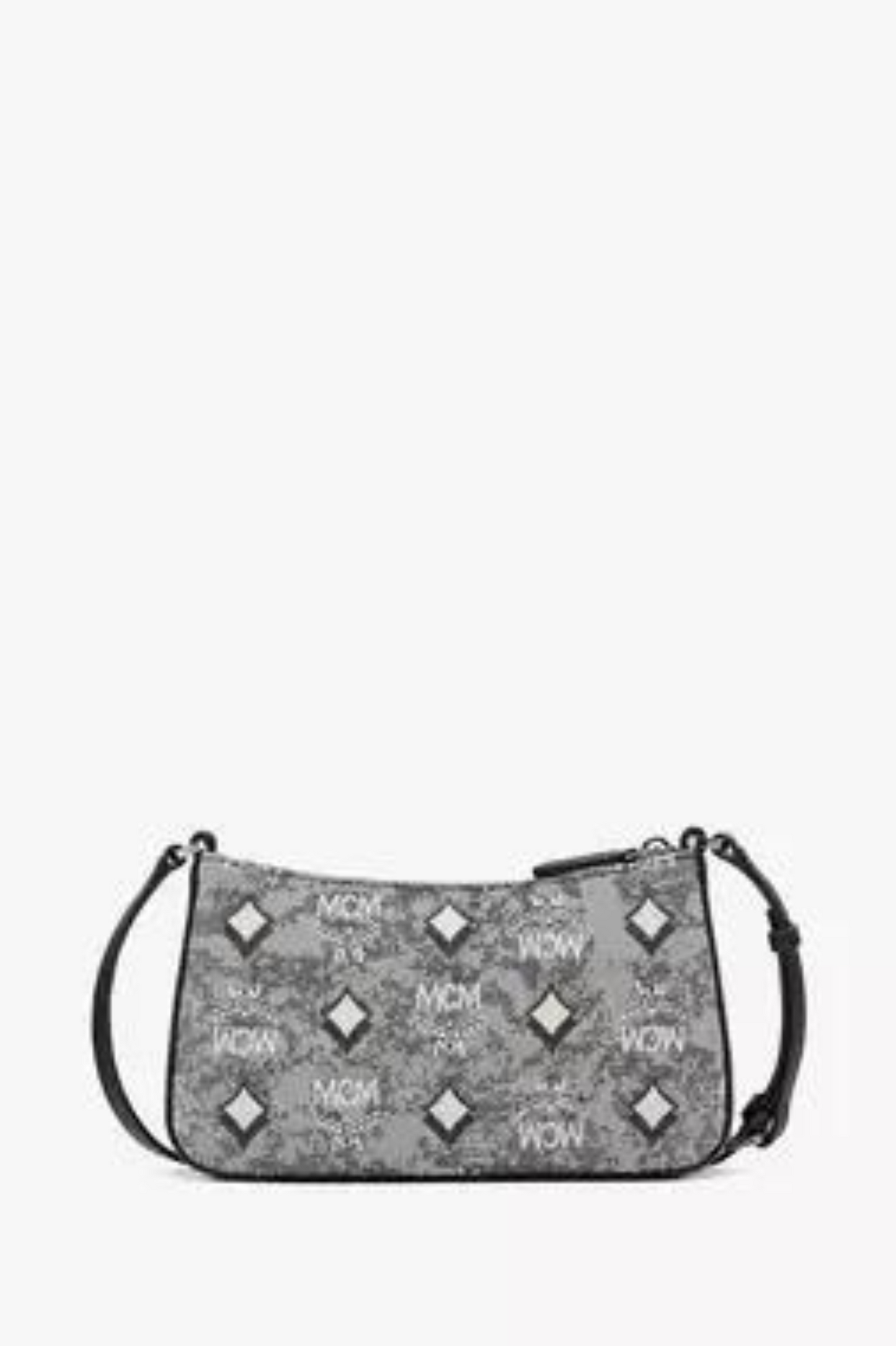 MCM Aren Shoulder Bag in Vintage Monogram Jacquard Grey