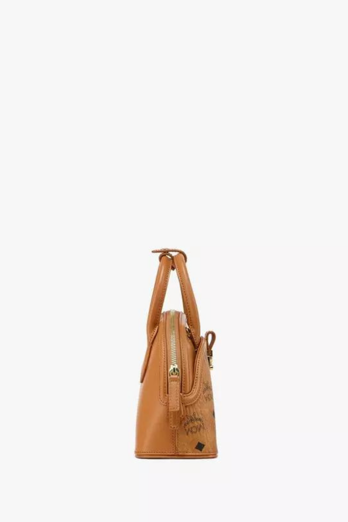 MCM Tracy Tote in Cognac Visetos Leather Mix Small