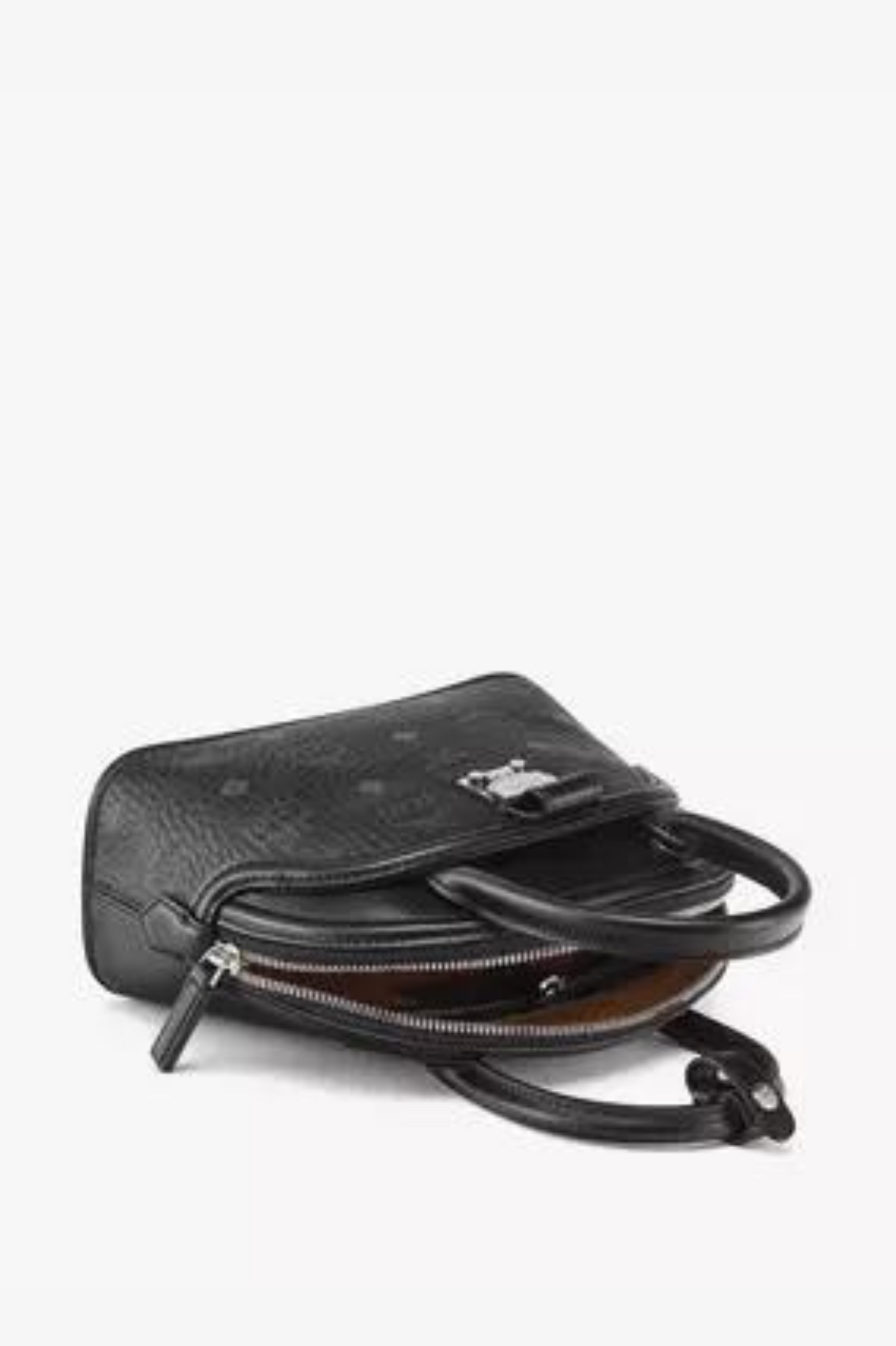 MCM Tracy Tote in Black Visetos Leather Mix Small